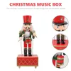 Dekorativa figurer Xmas Nutcracker Music Box Funny Christmas Gift Festival FASTION