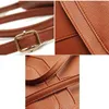 Schoudertassen Casual Vintage Kleine Dames Leren Messenger Bag Retro Envelop Handtas En Portemonnee Sling Crossbody Dun