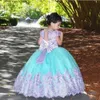 Cute Flower Girl Dresses Bow Fluffy Tulle Birthday Pageant Demoiselle First Communion Wedding Banquet Baptism 240326