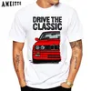 Verão Homens Manga Curta Velha Lenda E30 M3 Clássico Carro T-Shirt Retro Alemanha EUDM-E34 M5 Camisetas Menino Casual Tops Homem Branco Tees B67q #