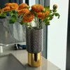 Vasi Vaso americano moderno Design di lusso Piatto di frutta in vetro dorato Decorazione del soggiorno Opere d'arte nordica Grande fiore Decorazioni per la casa Regalo