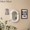 Marrmari espelho de banheiro nórdico, decoração de parede, corredor, sala de estar, quarto, criativo, espelho de vaidade, comprimento total 240320