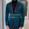 Burdy Veet Mens Suits Slim Fit One Butt Jacket Pants 2 Pieces Black Peaked Lapel Blazers Set Formal Wedding Tuxedos 2022 J6ch#