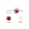 Pendants JewelryPalace Arrival Apple Heart 3.7ct Created Ruby 925 Sterling Silver Pendant Necklace For Woman Fashion Jewelry No Chain