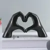 Figurine decorative Sweet Love Gesture Statue Resin Heart Segno Mani Scultura per la Codica Art Dare Ornamento Decorazione per matrimoni Regalo di San Valentino