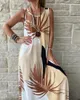 Casual Dresses Wywmy 2024 Ankomst Floral Tryckt för kvinnor Summer Bohemian Vintage Sleeveless Long Dress Elegant Party Maxi