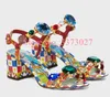 Sandalias gruesas 972 tacón dama moda 6/10 cm Crystal sexy femenino bomba de diamantes de diablo zapatos de vestir