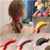 Haarspeldjes Haarspeldjes Snoep Kleuren Banaan Vorm Klauwen Klemmen Vrouwen Matte Haren Haarspelden Frosted Paardenstaart Clip Styling Tool Meubi Dhdgu