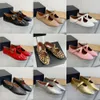 Kvinna Cross Ballet Flats Designer Buckle Dress Shoes Leather and Suede Casual Dancing Shoes With Box 546