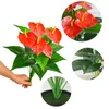 Fleurs décoratives 18 têtes Anthurium artificiel rouge vert plantes en plastique maison jardin salon chambre décoration faux décor