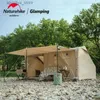 Tents and Shelters Naturehike 2022 Luxury Air12Y Cotton Inflatable Air Tent Outdoor Camping Thickened Light Luxury Vintage Air-Pole Skylight Tent24327