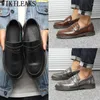 Casual Buty oryginalne skórzane mężczyźni COIFFEUR MENS Designer Wysokiej jakości chaussures homme cuir ayakkabi