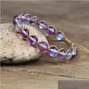Charm Bracelets 8Mm Labradorite Beaded String Braided Bracelet Friendship Yoga Bohemian Wrap Women Handmade Jewelry Drop Delivery Otf3S