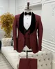 tailored Men's Formal Suits Sets Ivory Unique Design Shawl Lapel Blazer Trousers Wedding Clothing 3pcs Jacket Pants Vest Outfit f9tN#