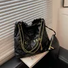 10AAA Designer Brand Bag Top Quality Giant Double Layer Bag Luxury Designer 30cm äkta läder Sheepskin Classic All Black Quilted Handbag Shoulder