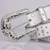 Ceintures Punk Strass Ceinture Blanche Femme Mâle Mode Western Jeans Bijoux Design Y2K