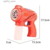 Gun Toys Electric Bubble Machine Flash Automatic Bubble Machine Toys Inhoor Electric Soap Water Toys Childrens Outdoor Toys240327