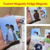 Niestandardowe naklejki na lodówkę DIY POS Dzieci Baby POS Star Anime Charakter stereo magnetyczne naklejki lodówki 240326