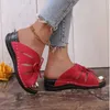 Slippers Slippers Retro Bow Sandals Summer Roman Platform Women Outdoor Comfort Leather Peep Toe Casual Shoes Flats H240326052L