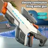 Gun Toys New Water Gun Electric Full Continuous Shooting Toy Summer Beach Swimming Pool Water Toy Gun Fully Automatic Childrens Water Absorbing Toy240327