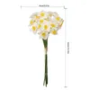 Fiori decorativi Seta artificiale 6 teste Bouquet di narcisi con steli Composizione floreale Decorazioni finte per la casa per la sposa