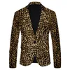 2023 New Striped Male Blazer Suits Polka Dot Leopard Print Casual British Fi Slim Fit Jacket Suit Men's Coat Streetwear G2le#