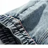 IEFB Nya jackor män Slim Solid Casual Jean Coat Fi Stand Collar Vintage High Street Tide Outwears 12A5983 U3FU#