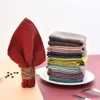 Cotton Linen Cloth Table Napkin Hotel Restaurant Napkins Solid Color Wedding Handkerchief Party Event Dinner Decoration Placemat Servilleta De Mesa