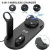5 in 1 Wireless Charger Stand Pad for iPhone 15 14 13 12 11 X Apple Watch Airpods Desk Phone Chargers Fast Charging Dock Station