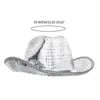 Baretten Bal Cowboyhoed Voor DJ Glitter Spiegel Nieuwigheid Party Cool Pailletten Panama Cap Stage Club Dance Groothandel