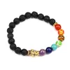 Bracelets de charme Colorf Bracelet de perles en pierre naturelle Yoga Méditation réglable Engergy Santé Chanceux Bijoux de mode pour livraison directe OT70N
