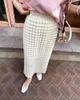 Röcke Koreanischen Stil Chic Blase Plaid Lange Ein Schritt Frauen Frühling Sommer Herbst Dame Elegante Dünne Rock Weibliche Tropfen