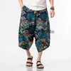 Batik Thai HaremズボンBoho Festival Hippy Smock WAISTELEPHANT YOGA PANTS RAYON DROP CROTCH PARACHUTE PANTS for Men