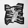 Foulards Nouveauté de foulards de piano en mousseline de soie à la mode pour l'été 2022 foulards en soie pour femmes de couleur dégradée Q240326