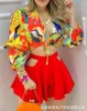 Women's Tracksuits Vacation Suit 2024 Spring/summer Latest Sexy Beach Fashion Ceremony Commuting Printed Charming Short Cardigan Set Shorts