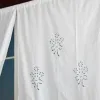 Curtains Pastoral Handmade Cotton Blackout Curtains Crochet Hollow Out Solid White Short Curtain Rod Pocket Kitchen Blinds with Tassels