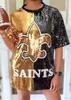 New o Neck Long Sleeved Sequin Women Top Black and Gold Fleur De Lis Full Sequin Orleans Number Dress