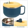 Skålar bevarade snabb kopp ramen soppa med lock container handhår för kök återanvändbart nudel rostfritt stål