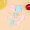 Keychains 9pcs/set Mini Doll Pacifier Baby Tableware Set Play House Supplies Dummy Nipples For Dolls Kids Toy Accessories