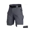 Shorts pour hommes Hommes Urbain Militaire Tactique Extérieur Étanche Résistant à l'usure Cargo Séchage rapide MTI Poche Plus Taille Pantalon de randonnée Drop Deliv Otkwx