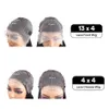 Perruque Bob Lace Front Wig naturelle brésilienne lisse, cheveux courts, avec Closure 4x4, 13x4 HD, pour femmes