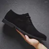 Scarpe casual Uomo Inghilterra Tendenza Stivali oxford in pelle scamosciata maschile Abiti da sposa in pelle Appartamenti Zapatillas Hombre Taglie forti