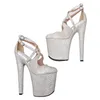 Dance Shoes Fashion 20CM/8inches PU Upper Plating Platform Sexy High Heels Sandals Pole 164