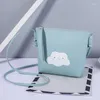 Bolsas de ombro moda feminina doce crossbody para mulheres senhoras bolsa de couro do plutônio zíper dos desenhos animados menina mensageiro bolsas