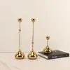 Candle Holders Metal Water Drop Golden Candlestick Simple Wedding Decoration Bar Party Living Room Decor Home Table