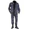 men's Spring Summer Military Uniform Outdoor Camoue Suit Black Pyth Pattern Wear-resistant Overalls Labor Insurance Cloth a83X#