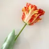 Fleurs décoratives Vase réaliste bricolage accessoires de photographie cadeau de mariée élégant Bouquet de mariage perroquet artificiel tulipe fausse fleur décoration de Table
