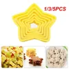 Bakningsformar 1/3/5st Set Christmas Tree Cookie Cutter Mold Xmas Plast 3d Year Biscuits Gingerbread Mold Maker Stamp Tool
