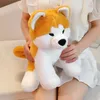 3545CM Simulering Akita Dog Plush Toy Stuffed Lifelike Shiba Inu Dog Soft Pillow Pet Dolls Kids Pojkar Birthday Gift Decor 240315