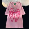 Koszulki męskie Y2K Ubrania T-shirty Koreańska moda amerykańska retro Fried Street Women Summer Student Ins Harajuku luźne strój za parę połowy 240327